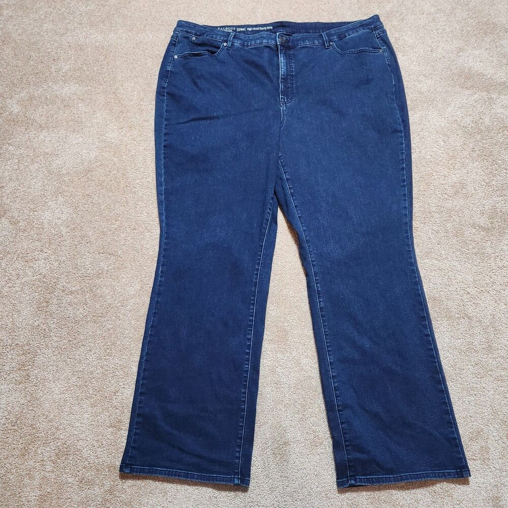 Talbots Flawless Jeans Women 24W Dark Wash High Waisted Barely Boot